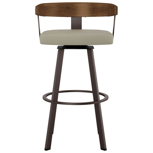 Lars Contemporary Bar Height Barstool - Greige/Light Brown/Dark Brown