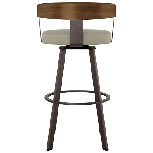 Lars Contemporary Bar Height Barstool - Greige/Light Brown/Dark Brown