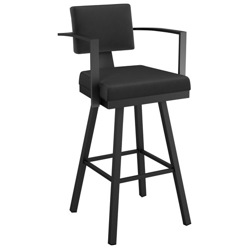Akers Contemporary Counter Height Barstool - Black