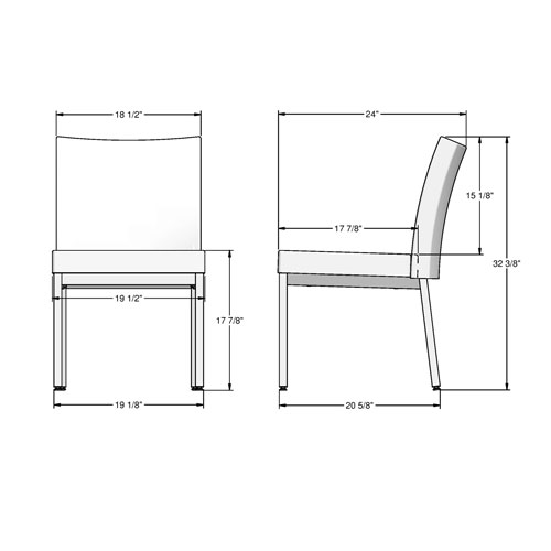 Chaise de salle à manger traditionnelle en polyester Perry - Ensemble de 2 - Gris tissé/Noir
