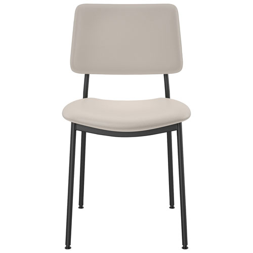 Sullivan Contemporary Faux Leather Dining Chair - Cream/Black
