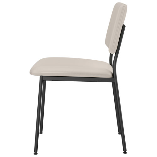 Sullivan Contemporary Faux Leather Dining Chair - Cream/Black