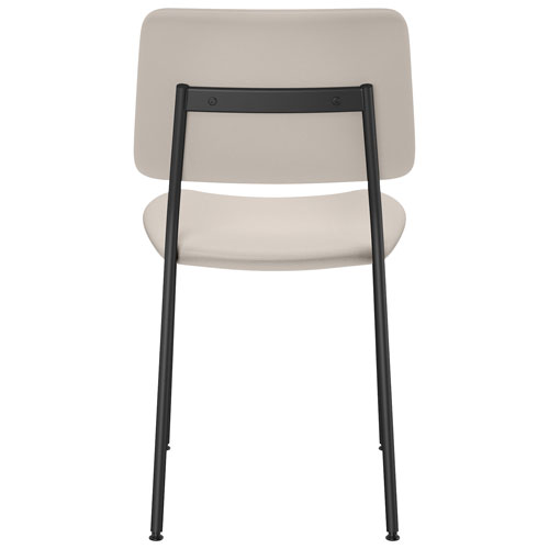 Sullivan Contemporary Faux Leather Dining Chair - Cream/Black