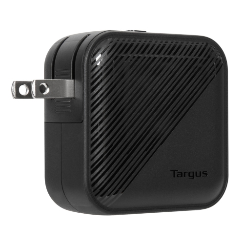 Targus 65W GaN Wall Charger w/1×USB-C, 1×USB-A ports; 4 travel plugs