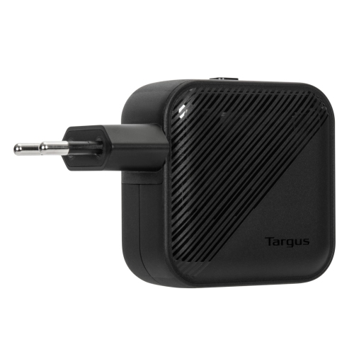 Targus 65W GaN Wall Charger w/1×USB-C, 1×USB-A ports; 4 travel plugs
