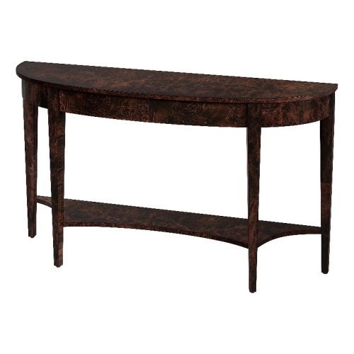 BUTLER SPECIALTY  Company Astor 54"w Wood Demilune Console Table - In Dark Brown