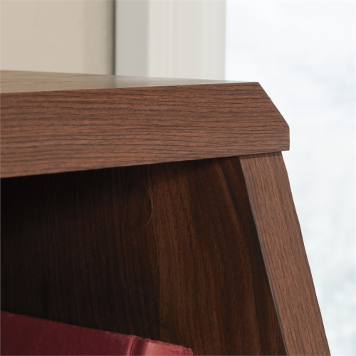 Sauder Willow Place Engineered Wood Footboard/Bookcase in Grand Walnut