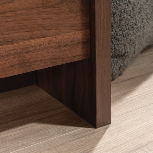 Sauder Willow Place Engineered Wood Footboard/Bookcase in Grand Walnut