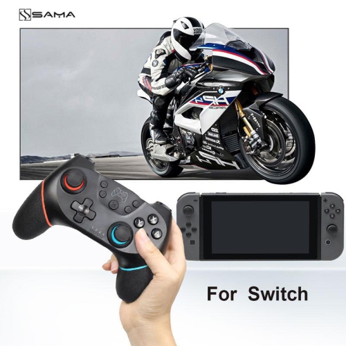 Wireless Switch Controller with Turbo and Dual Shock Functions