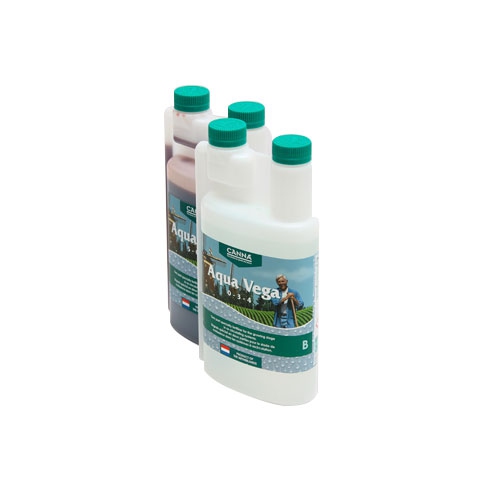 Aqua Vega Nutrients for Indoor Hydroponic Gardens - 2 Part Solution 1L Each