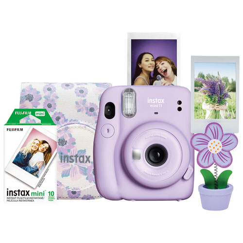 Ensemble appareil photo instantané Instax Mini 11 de Fujifilm - Violet lilas