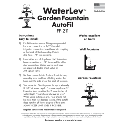 Sunnydaze WaterLev Auto Fill System for Outdoor Fountains
