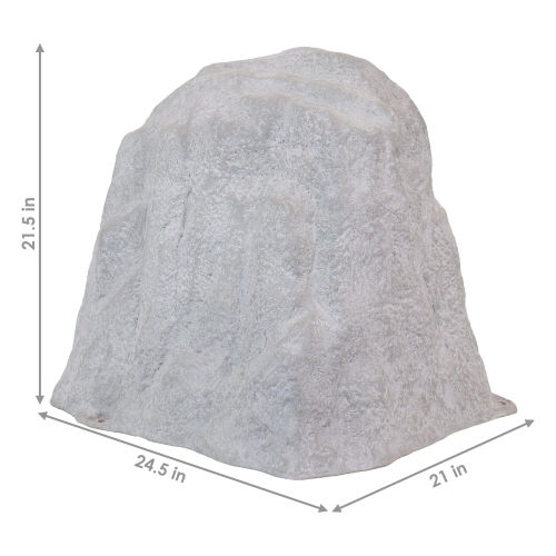 Sunnydaze Artificial Polyresin Landscape Rock with Stakes - Gray