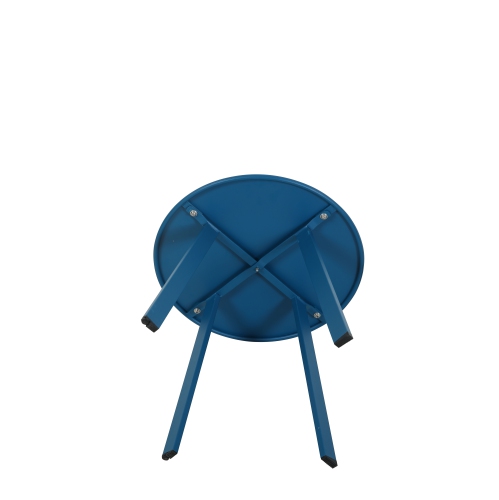 20" Round Side Table with Steel Frame - Blue