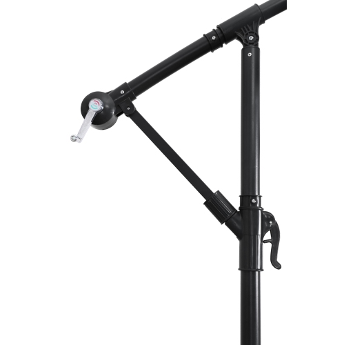 10' Tilting Offset Umbrella in UV-Protected Polyester - Black