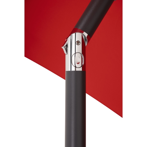 9' Tilting Market Umbrella with DEL Lighting in UV-Protected Polyester - Red