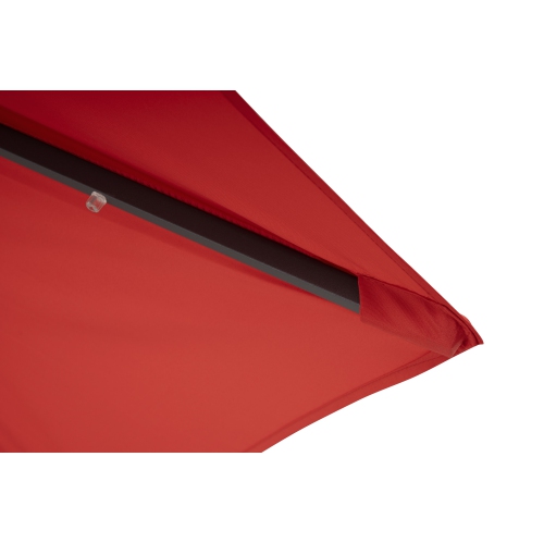 9' Tilting Market Umbrella with DEL Lighting in UV-Protected Polyester - Red