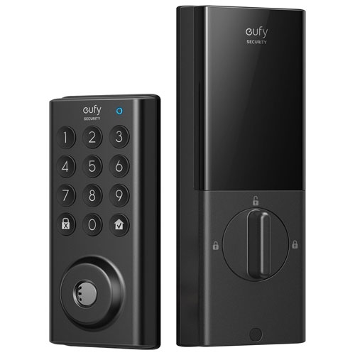 Open Box - eufy Security Wi-Fi Bluetooth Keyless Entry Smart Lock with Keypad & Key- Black