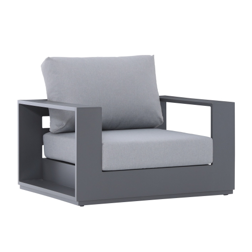 Deko Living Ficarazzi Outdoor Sofa Chair Set & Coffee Table 