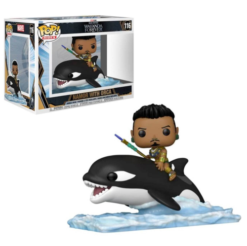 Funko Pop! Rides Marvel Black Panther: Wakanda Forever Deluxe Vinyl Bobble-Head Namor with Orca #116