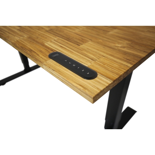 EFFYDESK TerraDesk Eco-Friendly Height-Adjustable Electric Standing Desk - Made from Recycled Chopsticks with Cable Management Tray and 10-Year