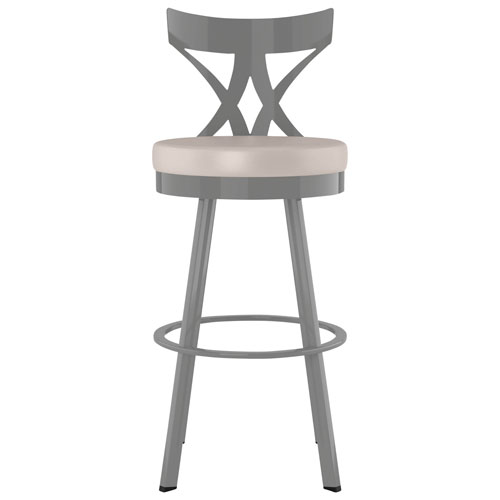 Washington Modern Bar Height Barstool - Cream/Grey