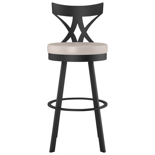 Washington Modern Bar Height Barstool - Cream/Black