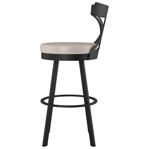 Washington Modern Bar Height Barstool - Cream/Black