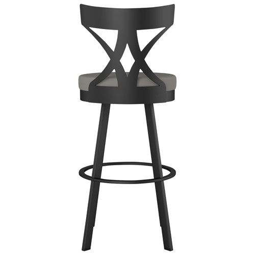 Washington Modern Bar Height Barstool - Taupe Grey/Black