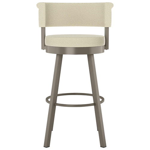 Rosco Contemporary Counter Height Barstool - Cream Boucle/Grey