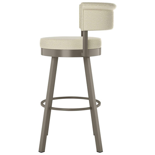 Rosco Contemporary Counter Height Barstool - Cream Boucle/Grey