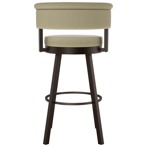 Rosco Contemporary Counter Height Barstool - Beige/Dark Brown