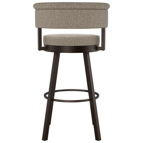 Rosco Contemporary Counter Height Barstool - Beige Brown Woven/Brown
