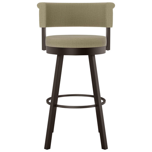 Rosco Contemporary Bar Height Barstool - Beige/Dark Brown