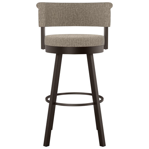 Rosco Contemporary Bar Height Barstool - Beige Brown Woven/Brown