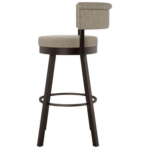 Rosco Contemporary Bar Height Barstool - Beige Brown Woven/Brown