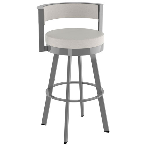 Tabouret de bar contemporain à hauteur de comptoir Browser - Gris pâle/Gris métallique