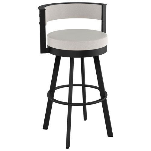 Browser Contemporary Counter Height Barstool - Grey Woven/Black