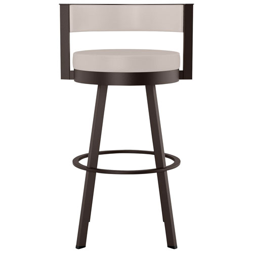 Browser Contemporary Counter Height Barstool - Cream/Brown
