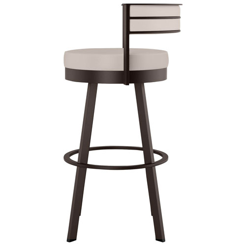 Browser Contemporary Counter Height Barstool - Cream/Brown