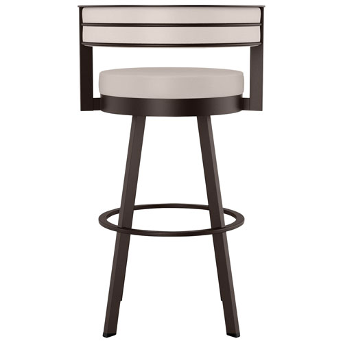 Browser Contemporary Counter Height Barstool - Cream/Brown