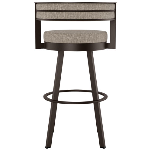 Browser Contemporary Counter Height Barstool - Beige Brown Woven/Brown