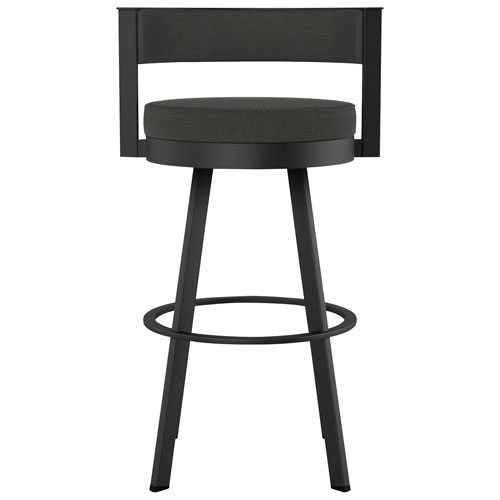 Tabouret de bar contemporain à hauteur de bar Browser - Gris anthracite/Noir