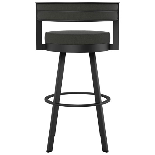 Tabouret de bar contemporain à hauteur de bar Browser - Gris anthracite/Noir