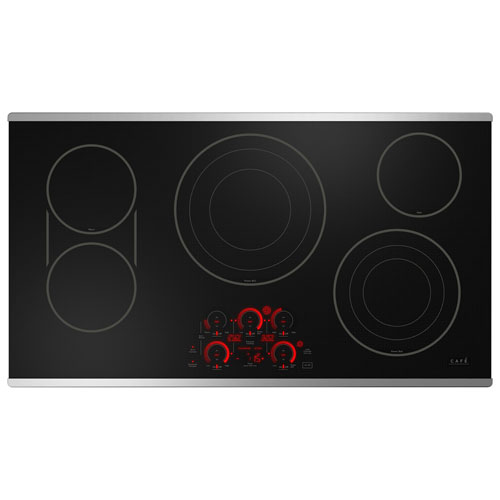 Cafe 36" 5-Element Electric Cooktop - Stainless Steel
