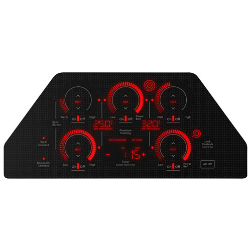 Cafe 36" 5-Element Electric Cooktop - Stainless Steel