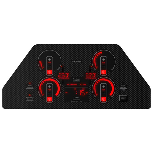 GE Profile 30" 4-Element Induction Cooktop (PHP7030DTBB) - Black