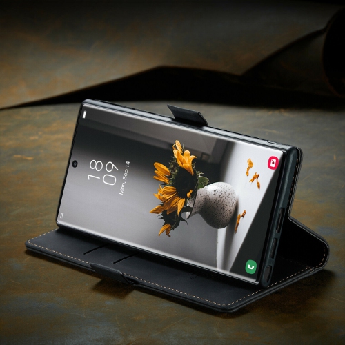 CaseMe Wallet Case Anti-Fall Retro Handmade Leather Magnetic Case Card Slot for Samsung Galaxy S23 Ultra - Free Shipping