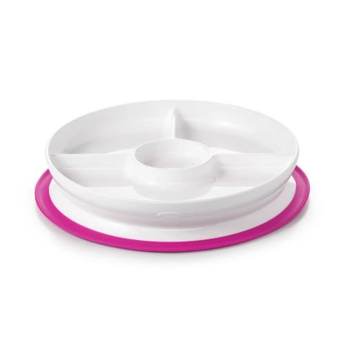 Oxo Tot - Stick & Stay Divided Plate - Pink