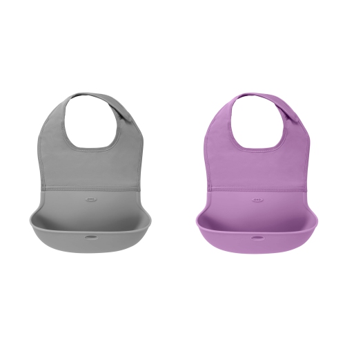 OXO TOT - BIBS - GREY & LAVENDER/BAVOIRS